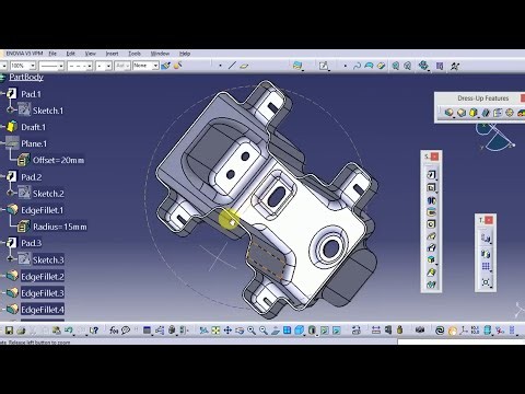 Advanced part design in Catia V5 #cad #design #gsd #car #automotive #biw #plastic #sheetmetal #desi