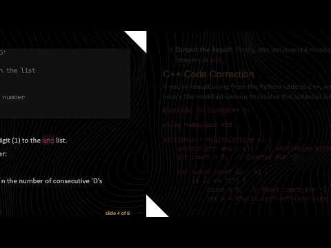 Constructing the Minimum Number from I's and D's Sequences