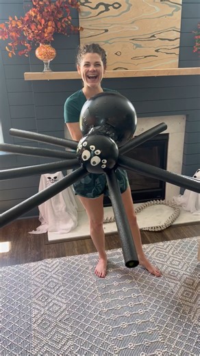 33K views · 229 reactions | ️ Oversized Halloween décor that will stop neighbors in their tracks! This DIY giant spider is made from playground balls (seriously!) and it’s easier to make than it looks. Such a fun way to add BIG spooky vibes to your yard or porch. See the tutorial here: https://www.charlestoncrafted.com/diy-giant-spider-from-balls/ | Crafts, Decor and Family Fun with Morgan McBride | Facebook