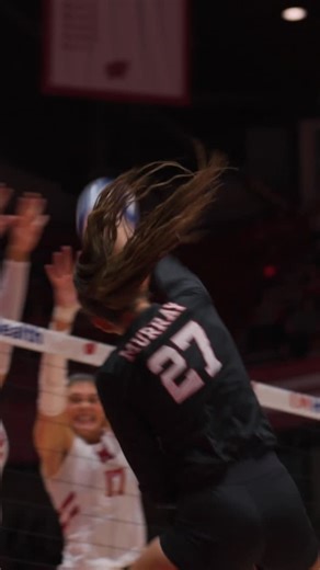 B1G Volleyball on Instagram: "Check out Harper Murray’s kill that helped secure a Set 1 win for @huskervb "