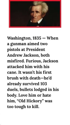 Andrew Jackson The President Who Survived 103 Duels and an Assassin’s Misfire 😳🔫