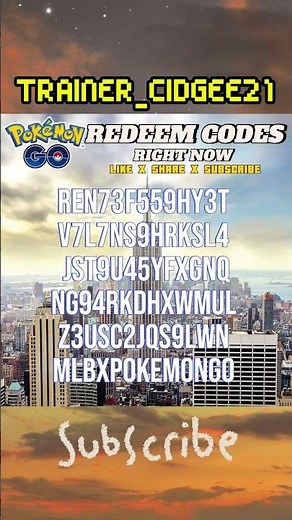 Pokemon GO Codes to Redeem