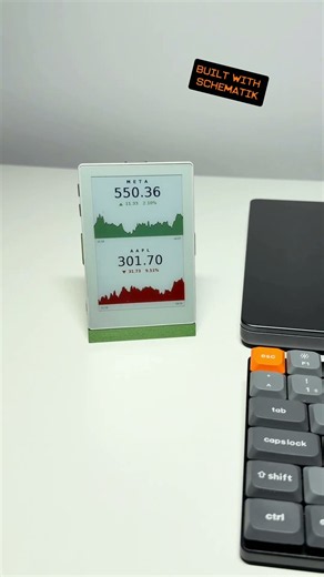 Building a Live Finance Tracker using the Color E-Ink Display from @m5stack #diy #maker #finance