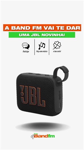 Rádio Band FM on Instagram: "A #bandfm VAI TE DAR UMA JBL NOVINHA!!! 🔈🎶 Uma caixinha de som JBL , com bluetooth e à prova dágua pra você curtir do final de semana!!!!!! 🤩 Ligue 3743-1313 ou mande mensagem no Whats (11) 9 9991-9197 dizendo “Eu quero a Alexa da Band FM” e concorra! 💚🧡"