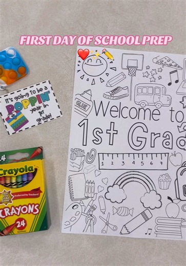 First Day of First Grade Classroom Preparation