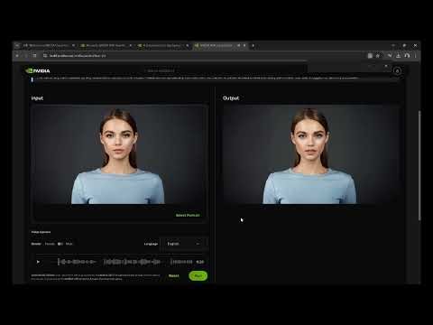 Demonstration of NVIDIA audio2face2d interface