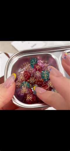 Acrylic Beads DIY Accessories Spacers For Bracelet Key Chains Bag Charms#diybeads #acrylicbeads #leaf #spacer #charms