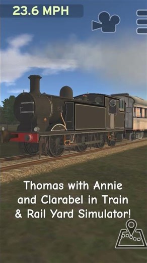Thomas with Annie and Clarabel in Train & Rail Yard Simulator! #trainandrailyardsimulator #shorts