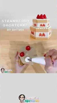 วิธีทำเค้กวันเกิด Strawberry Shortcake 🍰🍓DIY Gift Box Idea #diy #cake