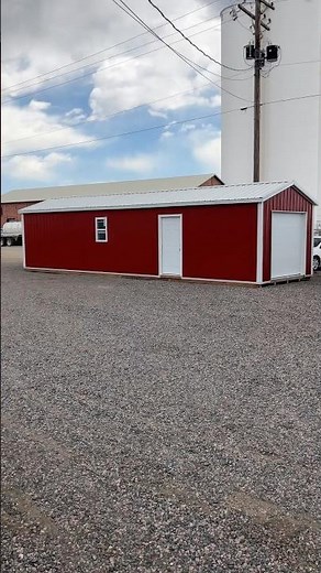 12x40 standard style shed with garage door