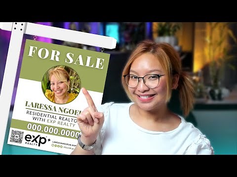 How to Design Real Estate Listing YARD SIGN on Canva!