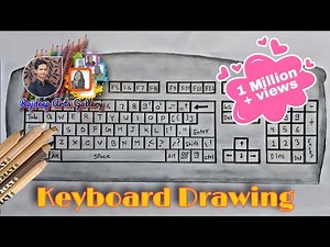 Keyboard Drawing | how to Draw computer keyboard Drawing