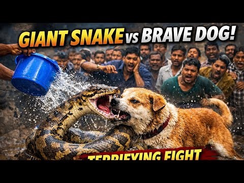 “Giant Snake vs Brave Dog | Terrifying Fight as Crowd Watches in Shock”