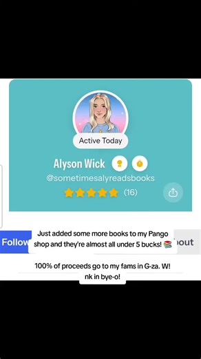 Just added some more books to my Pango shop and they're almost all under 5 bucks! 📚 100% of proceeds go to my fams in G-za. W!nk in bye-o!