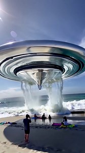 Massive UFO shoots across the beach and takes everyone by surprise! #UFO #ufos #uaps #uap #Aliens #Alien #OVNI | Ufonomenon