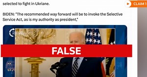 Fact Check: Video of Joe Biden calling for a military draft was created with AI