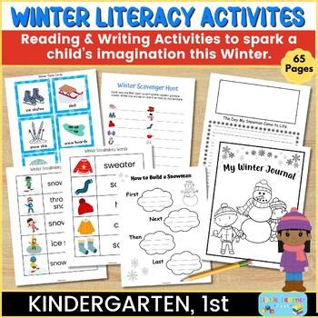 Winter Read Alouds with Activities, Winter Writing Prompts Journal Kindergarten