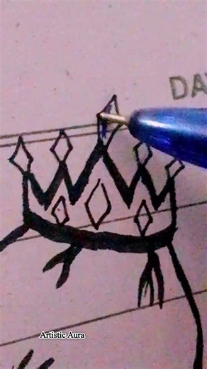 easy pen drawing tutorial 🖤#ArtisticAura #PenDrawing #PenArt #Drawing #Sketching #LineArt