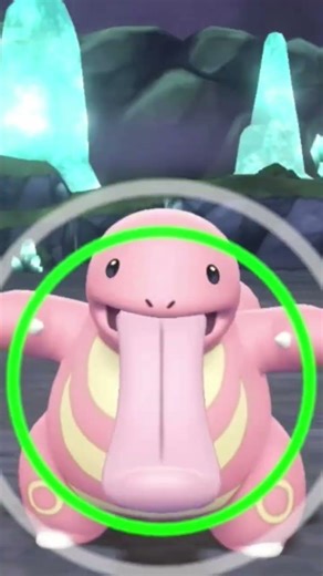 An energetic Lickitung scared Eevee :( #pokemonletsgoeevee #pokemonredfire