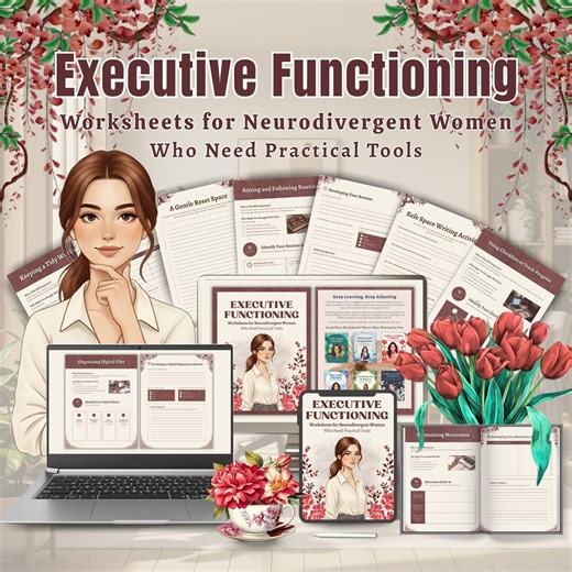 Executive Functioning Worksheets for ADHD & Autistic Women | Productivity | Organization | Routines | Printable PDF - Etsy