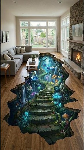 INSANE 3D Optical Illusion Floor Transformation! Full Design Process