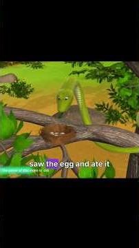 Smart Crow vs Snake 🐍 | Kids Moral Story | Intelligence Wins#shortvideo