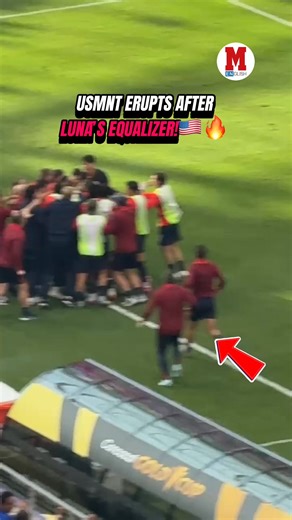 USMNT ERUPTS AFTER LUNA’S EQUALIZER!🇺🇸🔥The United States fell behind early in the first half, but this was the team’s reaction when Luna tied it up in the 43rd minute!🎊💥🎥: @eukarolyi @goldcup @concacaf#USMNT #GoldCup #Soccer #DiegoLuna #EugeniaKarolyi | Marca in English