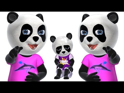 Five Little Pandas Jumping On the Bed | Kids' Songs | 3D English Nursery Rhymes for Children