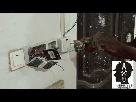 Installation of wall extractor/ventilating fan.