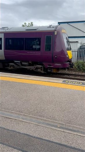 💨 Close-Up with EMR Class 170 Turbostar 170506 at Carlton Station Platform!