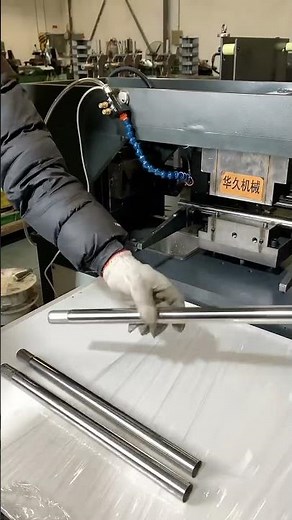 Automatic loading and unloading shrinking machine for round tubes, automatic production.