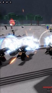 Trolling with 3 RAILGUNS in TSB! #roblox #thestrongestbattlegrounds #shorts