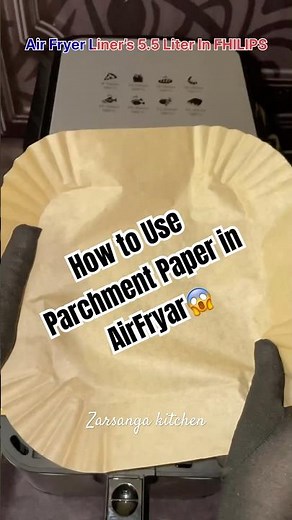 How to Use Parchment Paper In Air Fryer 😱🫶 #ytshorts #airfryer