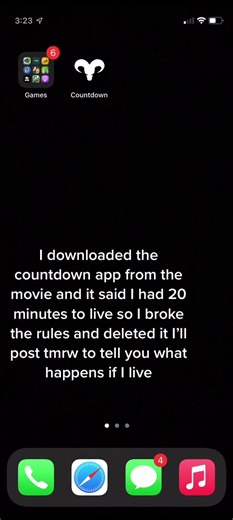 #countdownapp#die#mightdie#20mins#death#fyp | countdown app