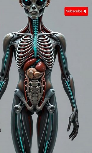 Inside an Alien Body /Grey & Green Alien Anatomy /Sci-fi alien anatomy