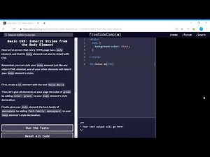 Basic CSS (26/44) | Inherit Styles from the Body Element | freeCodeCamp