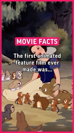 The first animated feature film ever made was Snow White and Seven Dwarfs (1937). #movie