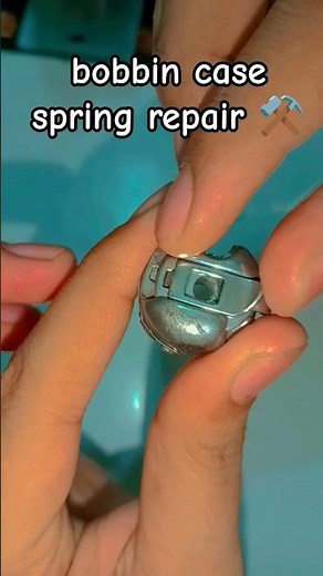 Bobbin case spring repair ⚒️✂️#sewingtipsandtricks #sewingmachine #sewing #tipsandtricks #fashion