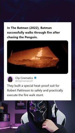 The Batman 2022 Batman Walks Through Real Fire in a Special Heat-Proof Suit