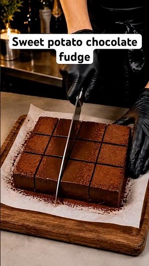 2-Ingredient Sweet Potato Chocolate Fudge .. #recipe #dessert rt