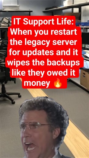 When your backups were on that server 😬 #itsupport #server #networking #techsupport #windows