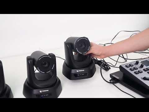 How to set preset positions and control three ptz cameras with Tenveo IP joystick controller?
