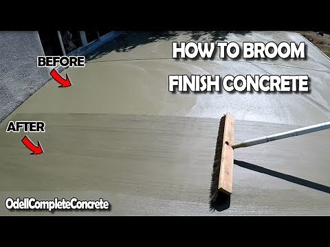 How to Broom Finish a Concrete Slab