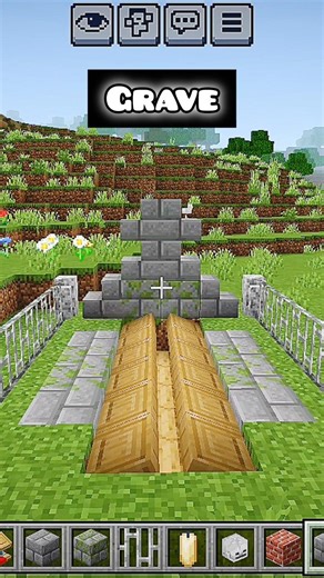 Minecraft Scary Grave Build Tutorial! 💀🪦 #shorts#minecraft