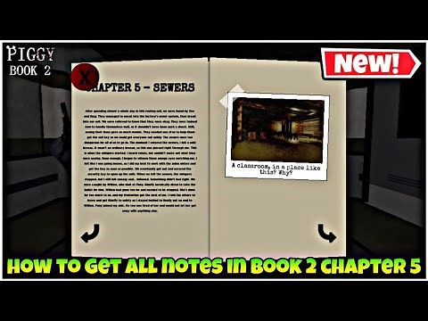 How To Find ALL PAGES in PIGGY BOOK 2 Chapter 5 - Sewers!! | FULL GUIDE + TUTORIAL! - Roblox