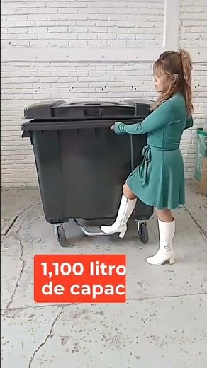 ¡Descubre la Movilidad y Comodidad del Contenedor de 1100 Litros con Pedal! 🚮👌