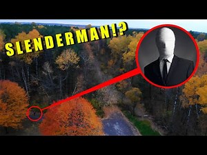 DRONE CATCHES SLENDERMAN IN A SCARY FOREST NEXT TO MY HOUSE!! (HE ATTACKED US!!)