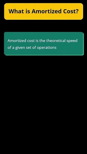 25. What is Amortized Cost #Shorts #algorithm #datastructures