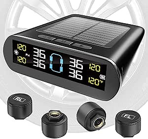 Tire Pressure Monitoring System, Tire Monitor, Large LCD Display, Accurate Readings, Multi-Vehicle Use for SUVs