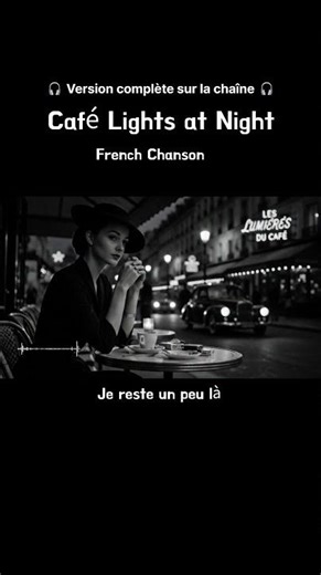 🇫🇷 Les lumières du café | Café Lights at Night | French Chanson